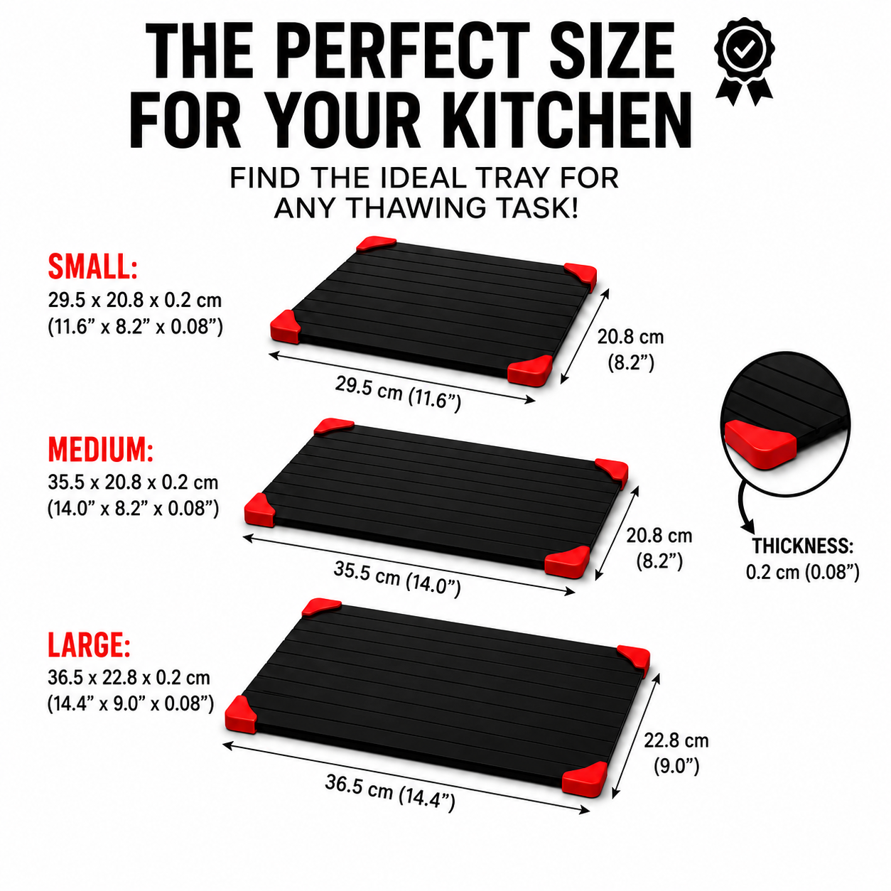 Aluminum Defrosting Tray – Fast, Natural Thawing Plate